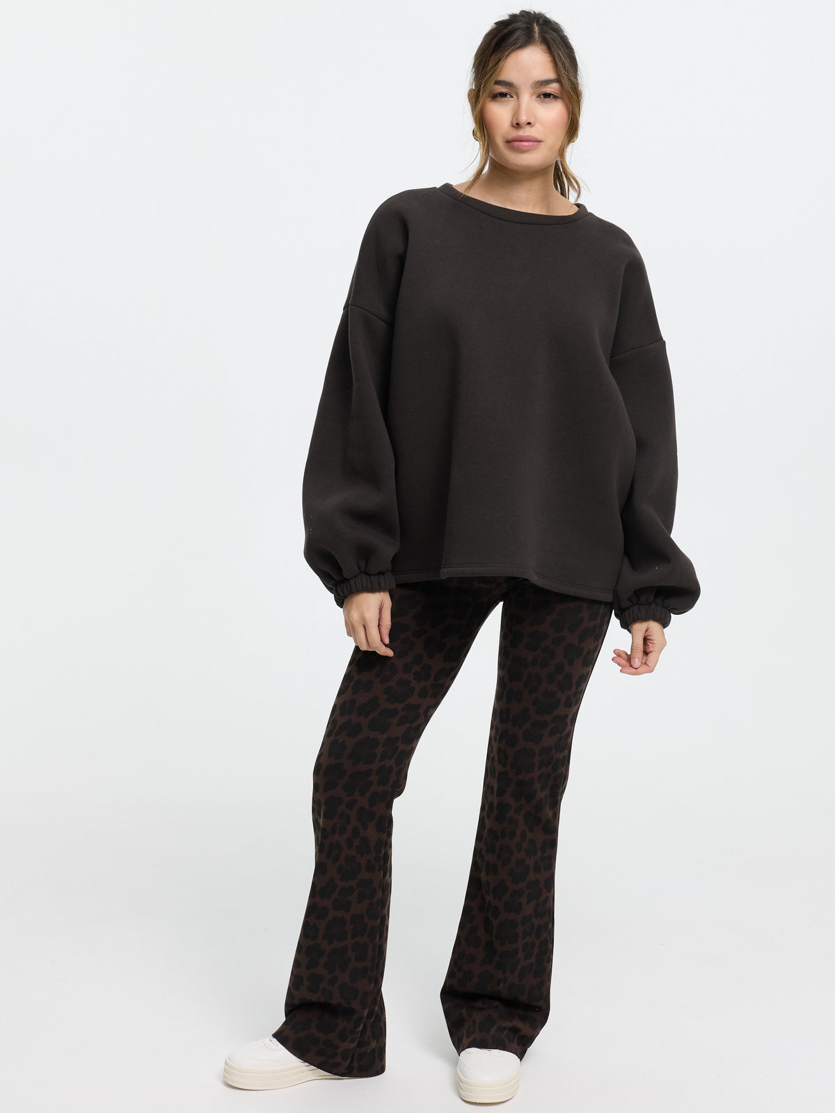 Pullover "Bisou" in Dunkelbraun