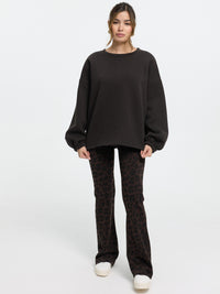 Pullover "Bisou" in Dunkelbraun