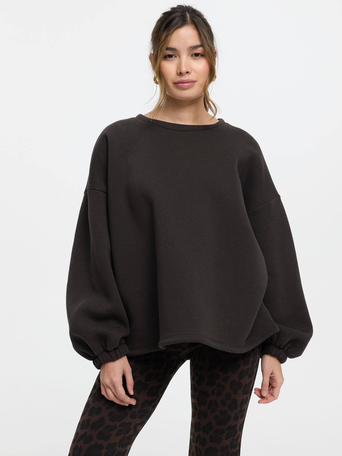 Pullover "Bisou" in Dunkelbraun