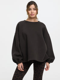 Pullover "Bisou" in Dunkelbraun