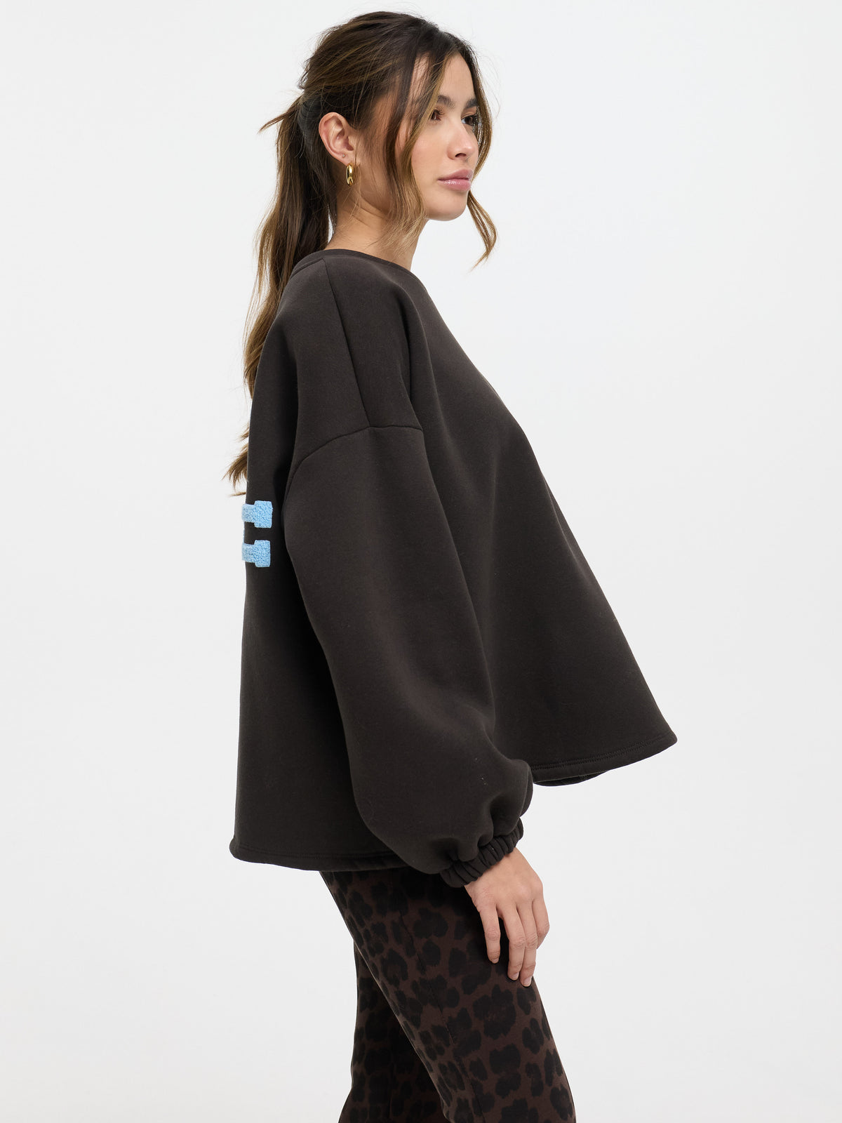 Pullover "Bisou" in Dunkelbraun