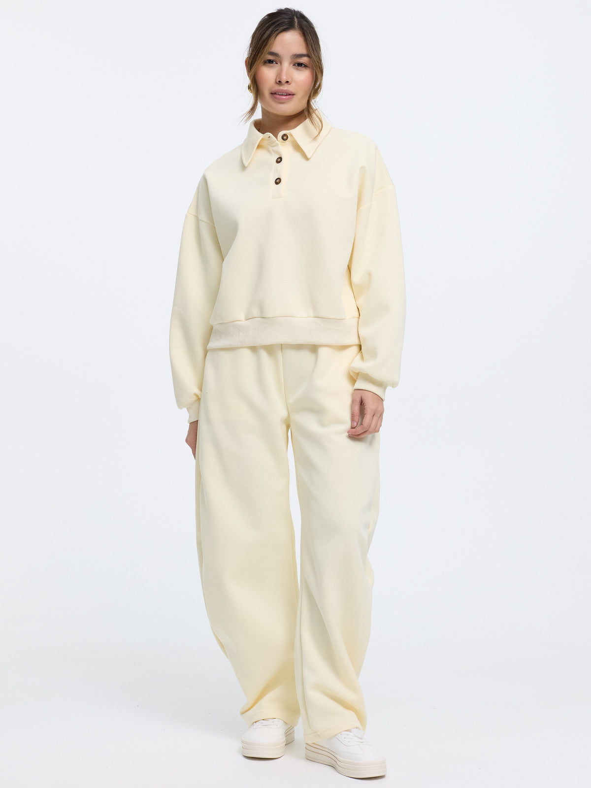 Jogger Polo-Shirt "Nora" in Gelb