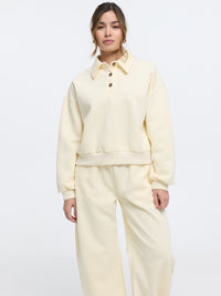 Jogger Polo-Shirt "Nora" in Gelb