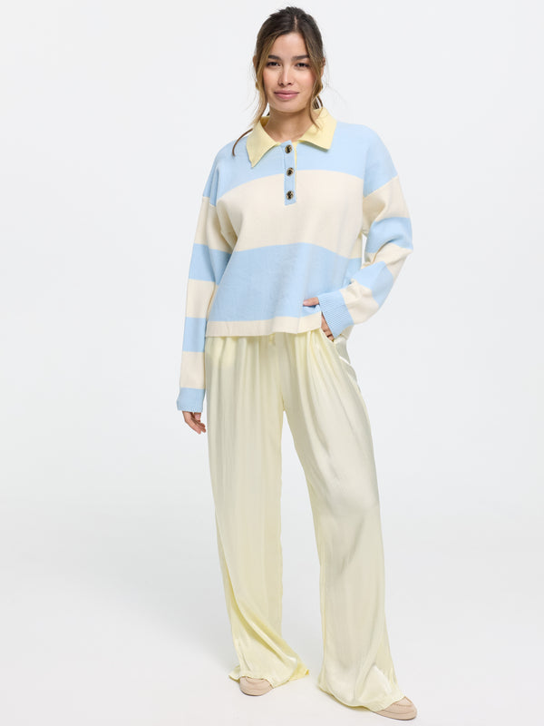 Satinhose „Sydney“ in Pastel Yellow