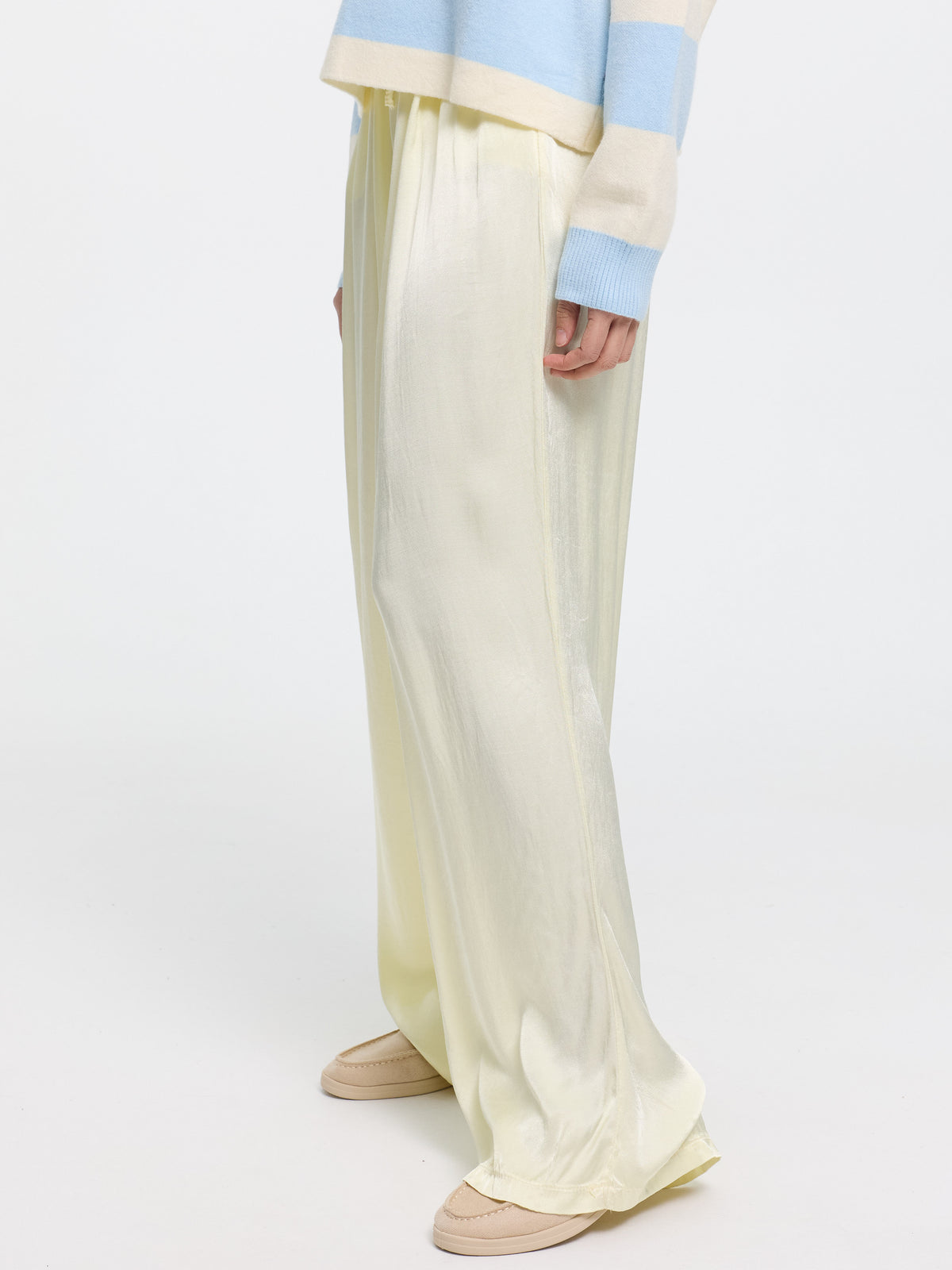 Satinhose „Sydney“ in Pastel Yellow