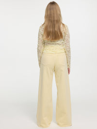 Wide Leg Jeans "Seraphina" in Butter Yellow