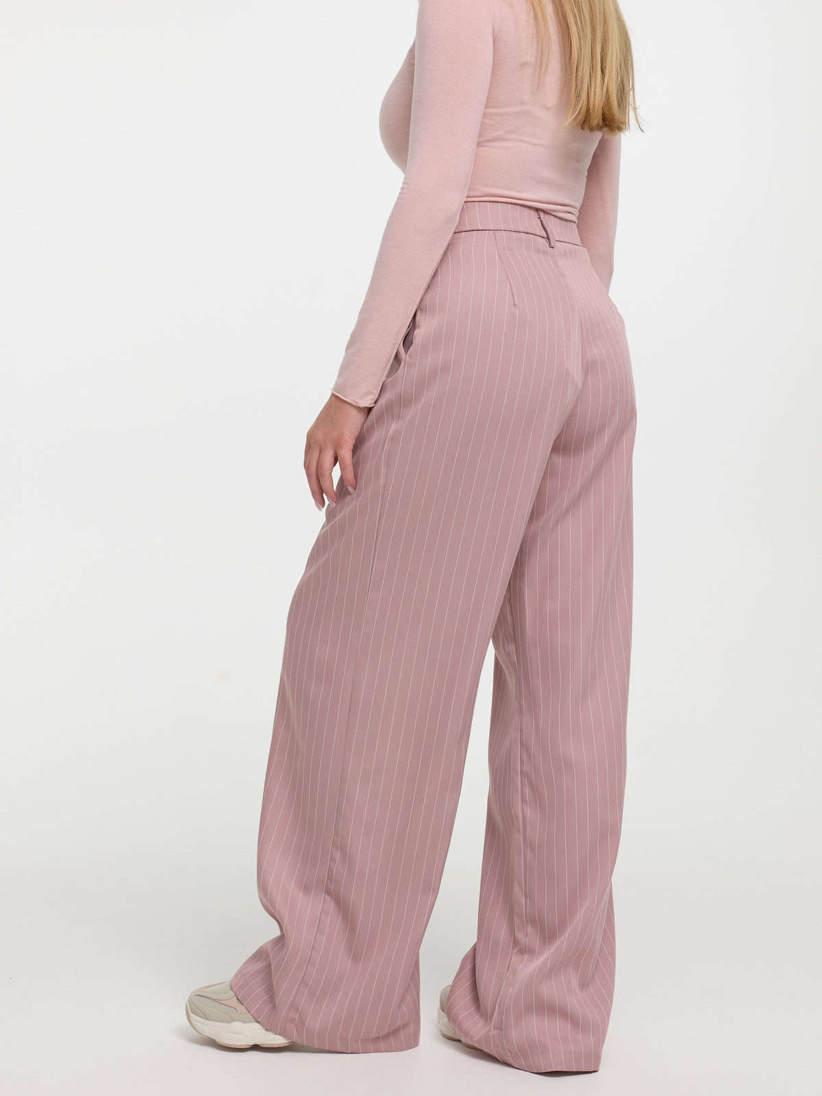 Nadelstreifen Stoffhose „Kathie“ in Rosa