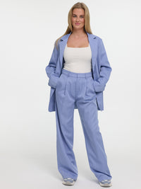 Nadelstreifen Stoffhose „Kathie“ in Blau