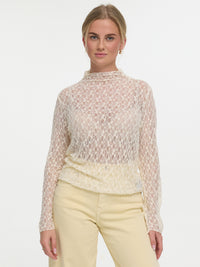 Spitzenoberteil "Fleur" in Creme