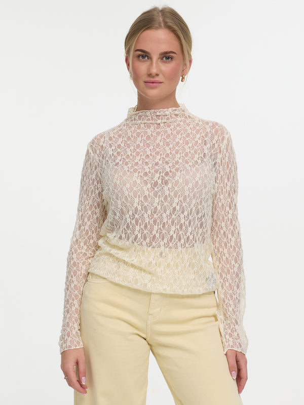 Spitzenoberteil "Fleur" in Creme
