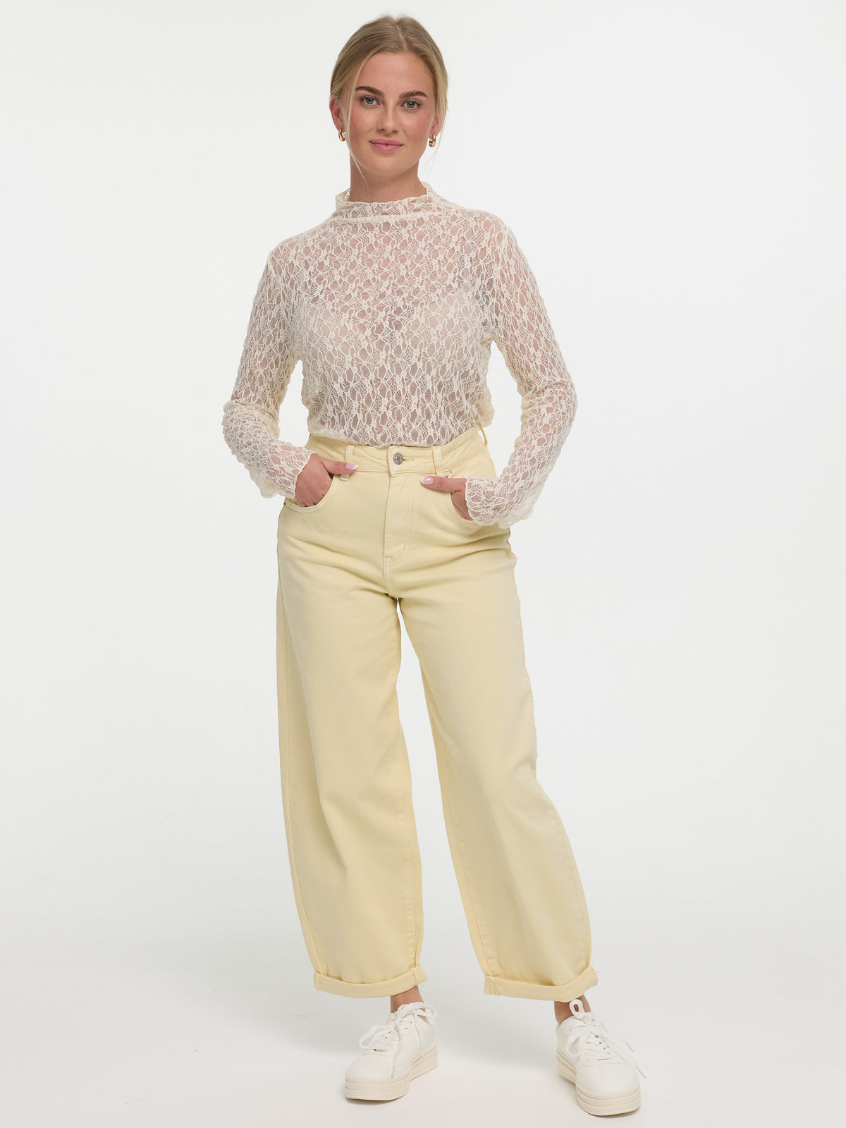 Spitzenoberteil "Fleur" in Creme