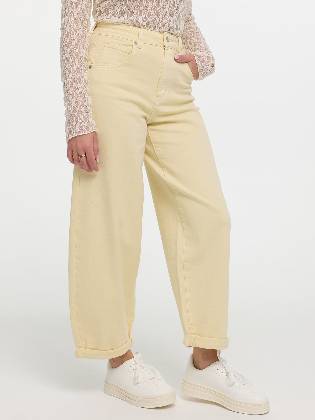 Ballon-Jeans "Malu" in Butter Yellow