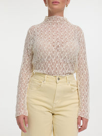 Spitzenoberteil "Fleur" in Creme