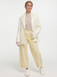 Blazer mit Spitzenärmeln „Lacey“ in Creme