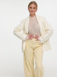 Blazer mit Spitzenärmeln „Lacey“ in Creme