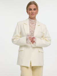 Blazer mit Spitzenärmeln „Lacey“ in Creme