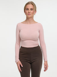 Langarmshirt "Anitha" in Puderrosa