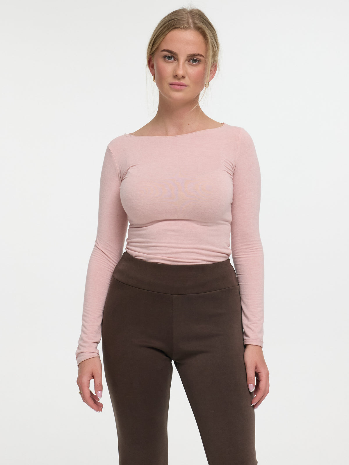 Langarmshirt "Anitha" in Puderrosa