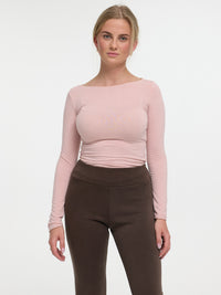 Langarmshirt "Anitha" in Puderrosa