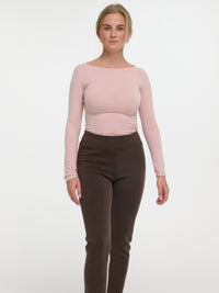 Langarmshirt "Anitha" in Puderrosa