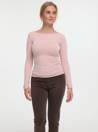 Langarmshirt "Anitha" in Puderrosa