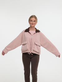 Jacke "Tatum" in Altrosa/Braun