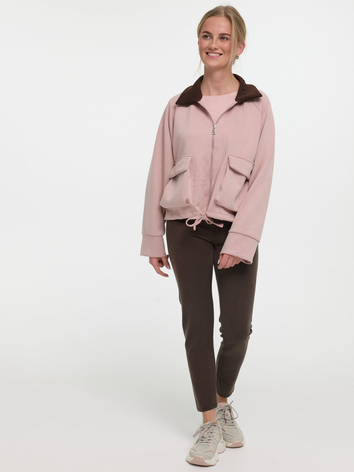 Jacke "Tatum" in Altrosa/Braun