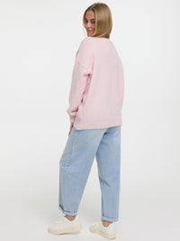 Pullover "Matcha Café" in Puderrosa