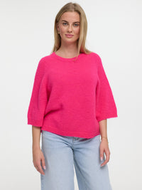 Kurzarm Pullover "Linda" in Shiny Pink