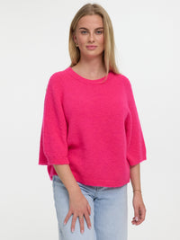Kurzarm Pullover "Linda" in Shiny Pink