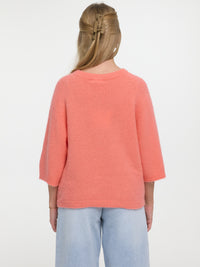 Kurzarm Pullover "Linda" in Coral