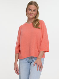 Kurzarm Pullover "Linda" in Coral