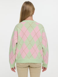 Strick-Cardigan "Tilda" Rosa/Grün