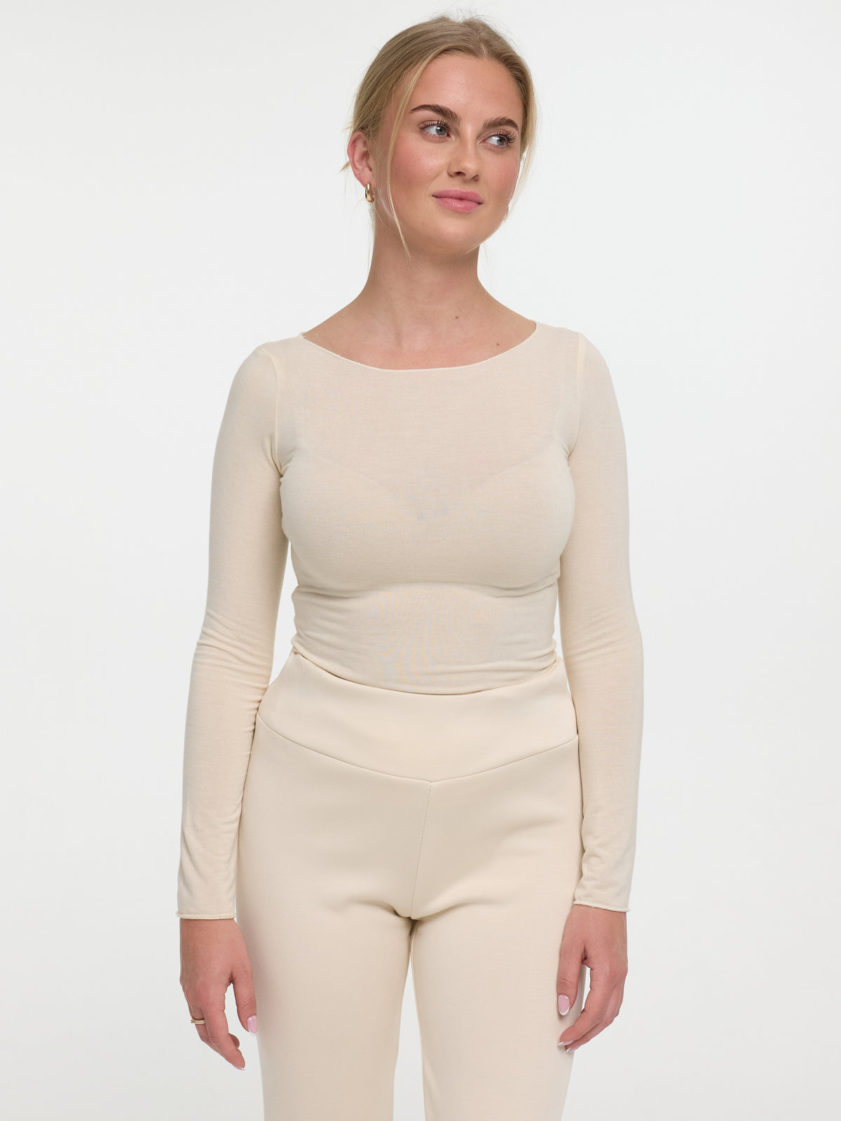 Langarmshirt "Anitha" in Creme