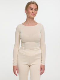 Langarmshirt "Anitha" in Creme