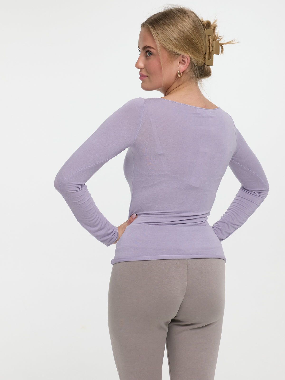 Langarmshirt "Anitha" in Flieder