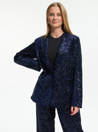 Pailletten Blazer "Sparkle" in Blau
