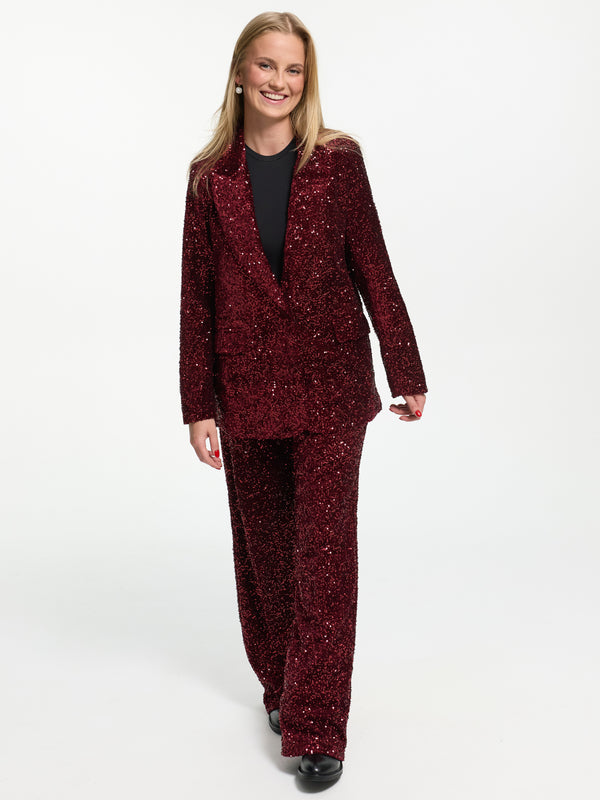 Pailletten Hose "Sparkle" in Burgundy