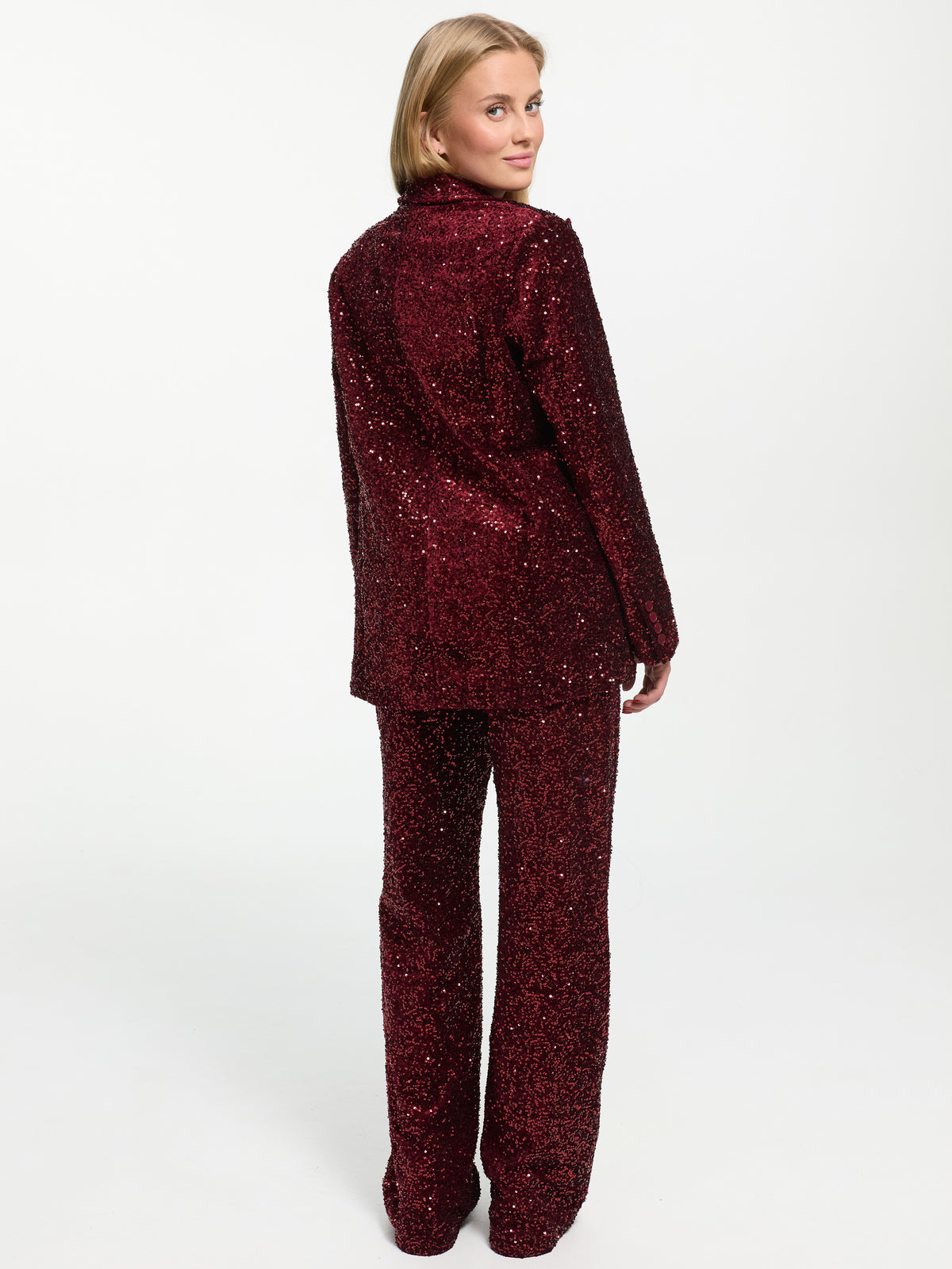 Pailletten Hose "Sparkle" in Burgundy