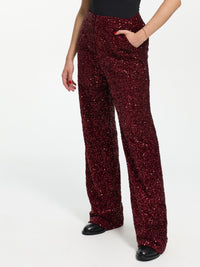 Pailletten Hose "Sparkle" in Burgundy
