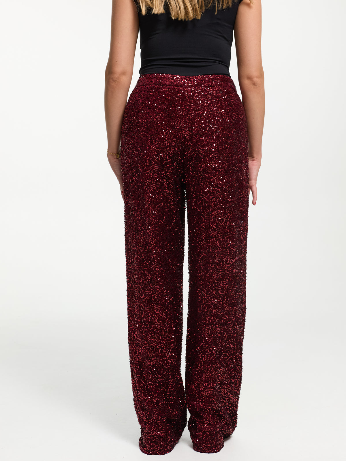 Pailletten Hose "Sparkle" in Burgundy