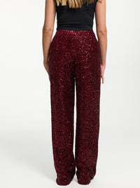 Pailletten Hose "Sparkle" in Burgundy