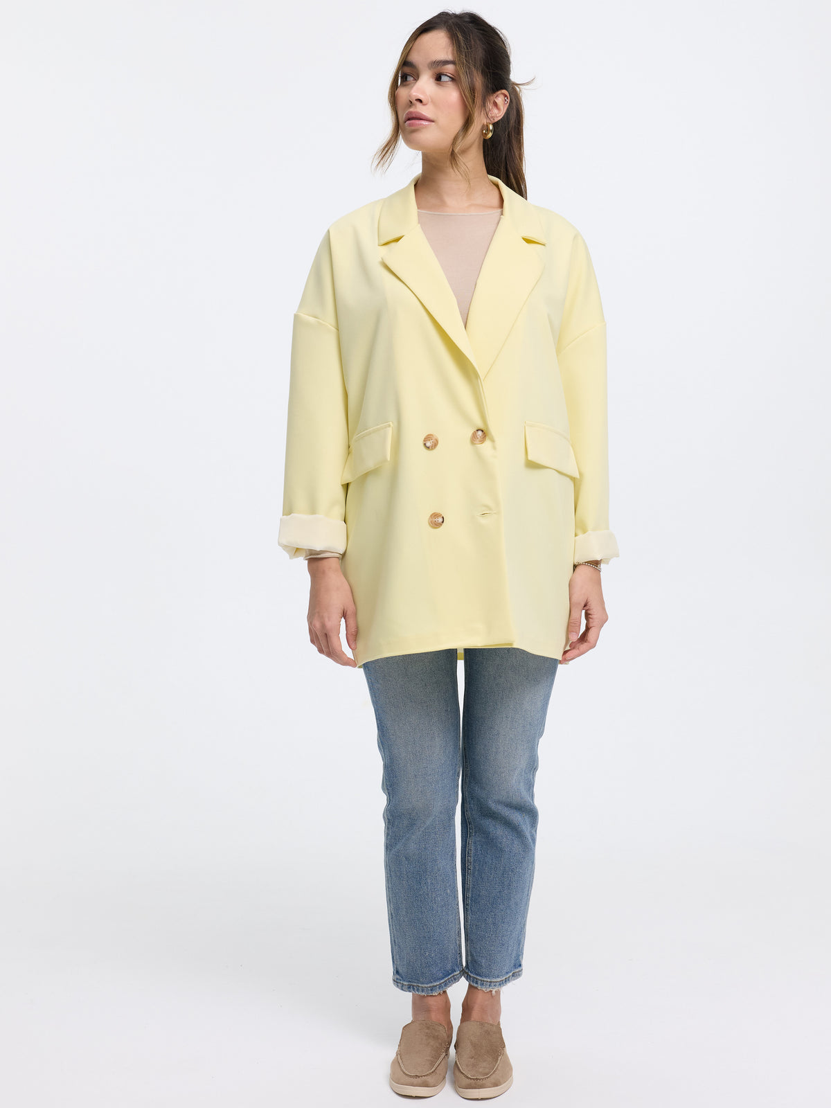 Blazer "Evina" in Pastellgelb