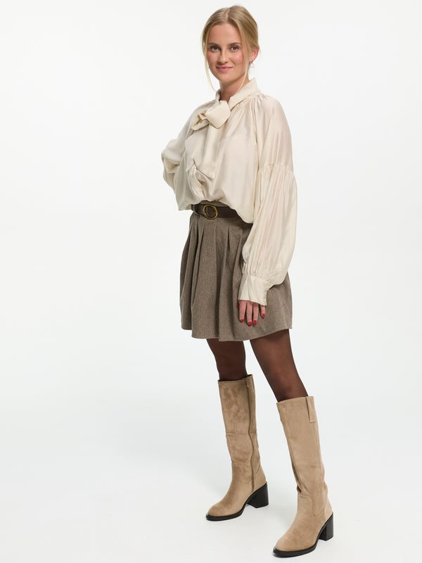 Bluse mit Schleife "Constance" in Creme