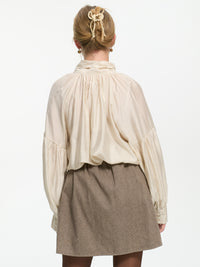 Bluse mit Schleife "Constance" in Creme