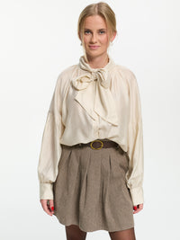 Bluse mit Schleife "Constance" in Creme