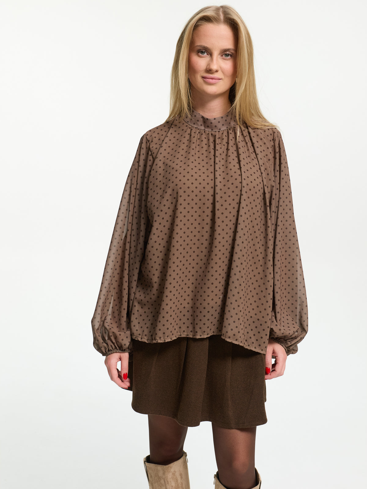 Bluse "Vivienne" in Braun