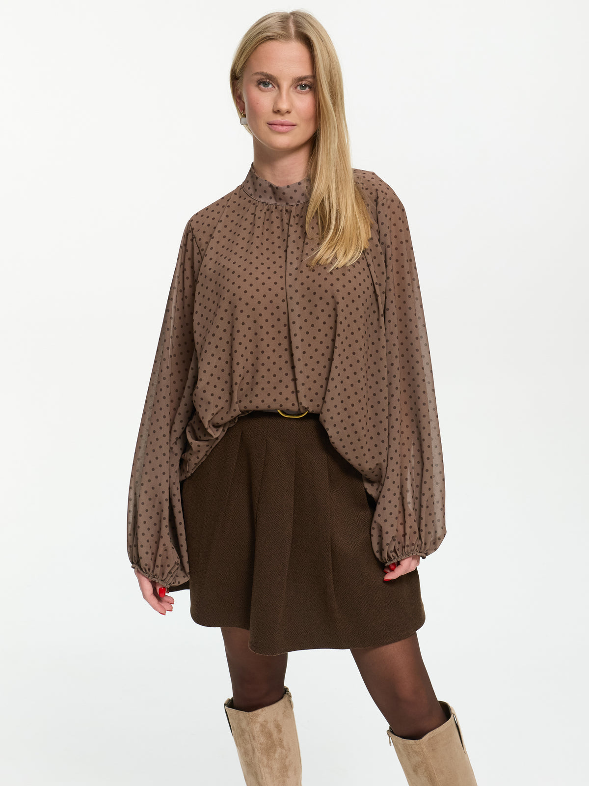 Bluse "Vivienne" in Braun