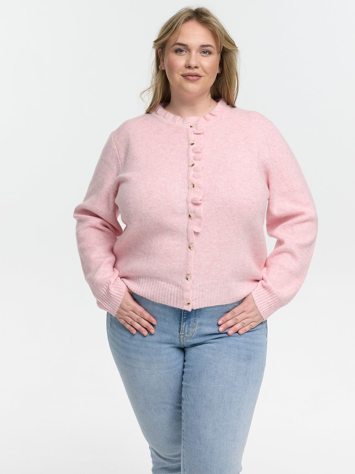 Curvy Cardigan "Lavea" in Dusty Rose
