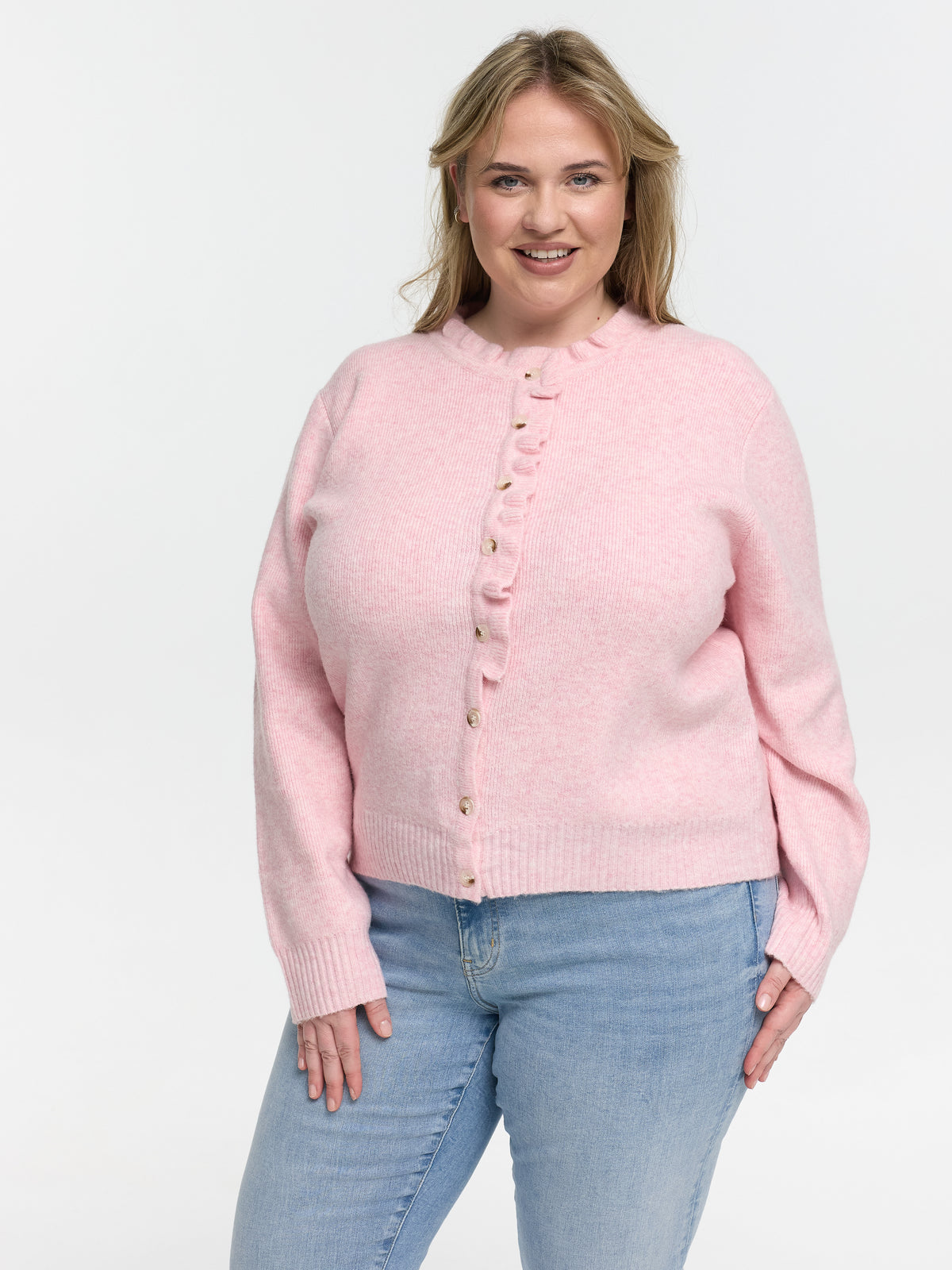 Curvy Cardigan "Lavea" in Dusty Rose